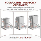 ANASTA Under Sink Trash Can Pull Out Trash Hidden - Image 7