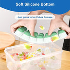 Ice Cube Tray with Lid, 3 Pack Silicone Easy-Release Ice Trays - Image 4