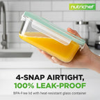 NutriChef 10 Piece Glass Food Storage Containers - Image 2
