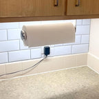 theaoo Paper Towel Holder Under Cabinet, One-Handed Tear Wall Mount Paper Towel - Image 4