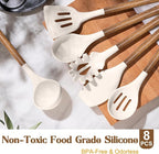 Silicone Cooking Utensil Set, Umite Chef 8-Piece Kitchen Utensils Set - Image 2