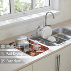 Dish Drying Mat for Kitchen Counter 2 Pack - Image 2