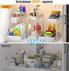 Sevenblue 3 Pack Multi-Purpose Under Sink Organizers and Storage, 2026 L-Shaped - Image 2