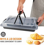 Sheet Cake Pan with Lid, Non-Stick Ceramic Coating Baking Pan, Oven Safe 450°F - Image 2