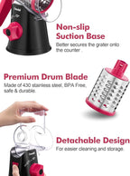 Geedel Rotary Cheese Grater, Kitchen Mandoline Vegetable Slicer - Image 6