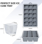 Silicone Ice Cube Tray 2 Pack, HANCELANT Ice Cube Mold, Ice Trays - Image 4