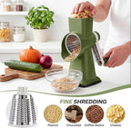 Rotary Cheese Grater, Cheese Shredder Hand Crank, Manual Cheese Grater - Image 4