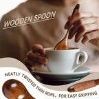 6 PCS Wooden Spoons for Honey, 6.7 inch Small Wooden Spoons - Image 4