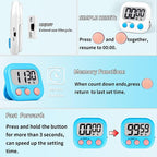 Timer for Kids Teachers Digital Kitchen Timers for Cooking Large Magnetic - Image 6
