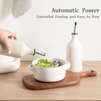 Sweejar Ceramic Olive Oil Dispenser Bottle Set, Opaque Oil Cruet Protects to - Image 3