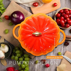 Pumpkin Enameled Cast Iron Dutch Oven - Image 2