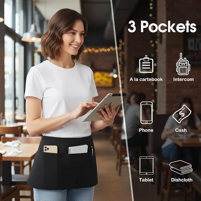 BOHARERS Server Aprons Waitress Aprons - Image 3