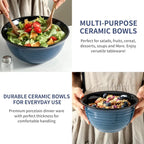 HASENSE Mixing Bowls, Ceramic Serving Bowls Set - Image 3