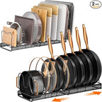 MUDEELA 2 Pack Pots and Pans Organizer Rack by MUDEELA
