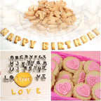 Mini Alphabet Number Cookie Cutters Sets of 37 Pieces Letter Mold Tools - Image 5