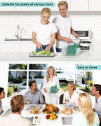 Plate Organizer for Cabinet, Kitchen Dish Rack Organizer for Cabinet Countertop - Image 4