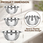 Stainless Steel Colander for Kitchen, Stainless Steel Strainer, Pasta Strainer - Image 2