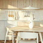 Cociat 2PCS Utensil Racks with 8 Hooks 17 Inch White Kitchen Utensil Holders - Image 5