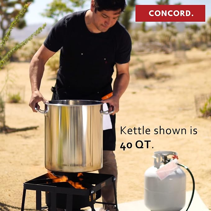 Concord 180 Quart Stainless Steel Stock Pot Cookware - Image 9