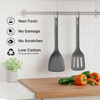 2 Pack Silicone Spatula, Heat Resistant 600°F Silicone Spatulas Set, Turner & - Image 3