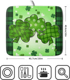 St Patrick's Day Shamrocks Dish Drying Mat 16x18 Inch - Image 2