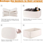 OIAHOMY 4 Pack Storage Baskets for Organizing, Small Bins for Shelves, Cute - Image 7