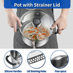 SLOTTET 6 Quart Stainless Steel Stock Pot - Image 2