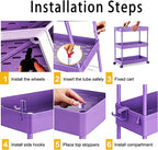 SPACELEAD Slim Storage Cart 3 Tier, Bathroom Organizer Rolling Utility - Image 3