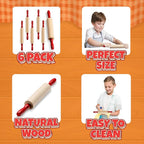 Mini Rolling Pin 7.5 Inch Kids Rolling Pin Set - Image 2