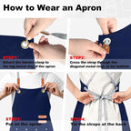 BeLuyi chef apron bib tool apron - Image 5