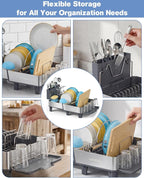 Dish Drying Rack, 304 Stainless Steel Expandable Dish Rack - Image 6