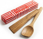 SLATE & ROYCE Wooden Spoon and Spatula Set, 2-Piece Non-Toxic Acacia Wood by SlateRoyce
