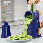 Zulay Kitchen Rotary Cheese Grater 5 Blade Cheese Shredder - Image 5