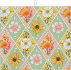 Daisy Flowers Dish Drying Mat 16x18 Inch, Microfiber Absorbent Fast Dry Mat by Unknown