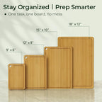 Keechee 4-Pcs Natural Wood Cutting Board Set Kitchen Tools - Image 5