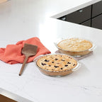Libbey Baker’s Premium 2 Piece Glass Pie Plate, Space Saving Casserole Dish Set - Image 7