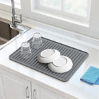 Songrey 16" x 12" Silicone Dish Drying Mat, Kitchen Counter Drying Pad - Image 3