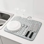 SUBEKYU Dish Drying Mats for Kitchen Counter, Microfiber Absorbent Dish - Image 5