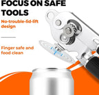Can Opener Manual with Magnet, Soft Grip Rubber Handle Sharp Blade Smooth Edge - Image 5