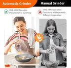 Stainless steel Electric Salt and Pepper Grinder Set, Large Capacity Automatic - Image 3