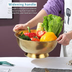 Kyraton Gold Colander 5 Quart, Professional Titanium Gold Plating Stainless - Image 3