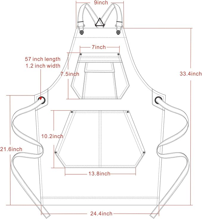 Jeanerlor - Cotton Denim Shop Black Tool Aprons - Jean Work Aprons - Image 4