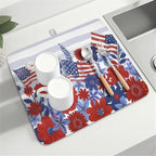 Patriotic Floral Dish Drying Mat - Image 8