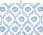 Summer Sea Shell Drying Mat 24x18 Inch, Light Blue Drying Mat by Trongr