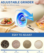 CIRCLE JOY Gravity Electric Salt and Pepper Grinder Set Automatic Salt and - Image 3