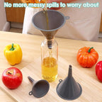 Plastic Kitchen Funnel Set of 3, Durable Round Food Grade Cooking Funnels - Image 4