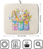 Easter Bunny Carrots Dish Drying Mat - Image 2
