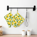 Lemon Oven Mitts and Pot Holders Sets of 4, Resistant Hot Pads - Image 6