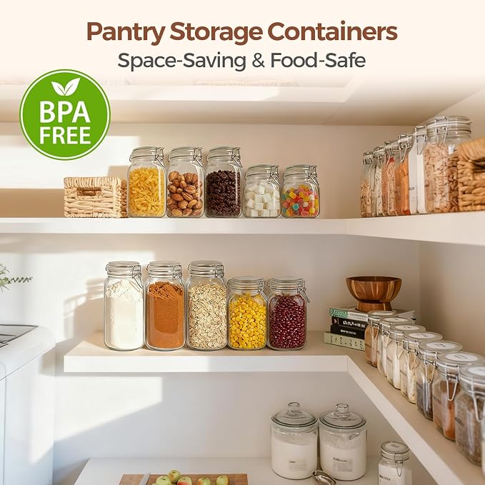 ComSaf Set of 3 Square Glass Jars - Image 6