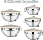 5 Piece Stainless Steel Mixing Bowls - Image 2